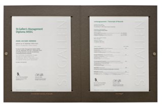 St. Gallen's Diploma Certificate